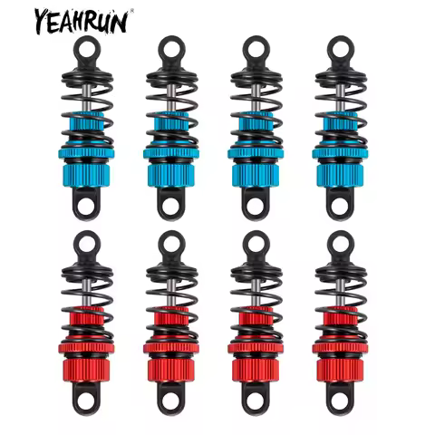 YEAHRUN 4PCS Aluminium Alloy Oil Shock Absorber For 1/10 Tamiya M05 50mm/52mm TT02 55mm/62mm RC Car