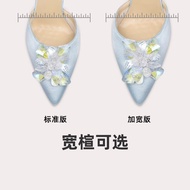 Lily Wei Gentle Fairy รองเท้าเดี่ยวรองเท้าส้นสูงขนาดเล็กสีฟ้าอ่อน ผู้หญิง รองเท้าแตะแฟชั่น เรียบหรู