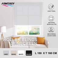 Fantasy Roller Blind Sunscreen 150x160cm Venetian Tirai Jendela