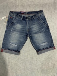 Celana Jeans Pendek Sobek Lois Biru muda Terlaris Terbaru Bahan Tebal Lembut Kwalitas Premium Celana