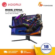 Funhouse | KOORUI 27E1QA  27Inch QHD Gaming Monitor 144 Hz, VA, 1ms, DCI-P3 90% Color Gamut,FreeSync