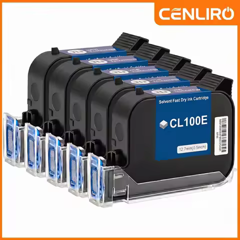 Cenliro CL100E 12.7mm Quick Dry Solvent Ink Cartridge Waterproof High Adhesion for Handheld Mini Onl