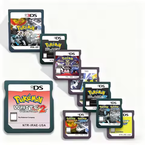 DS Video Game Cartridge (R4 Memory Card Version) HeartGold SoulSilver Black White for NDS/2DS/3DS/ND