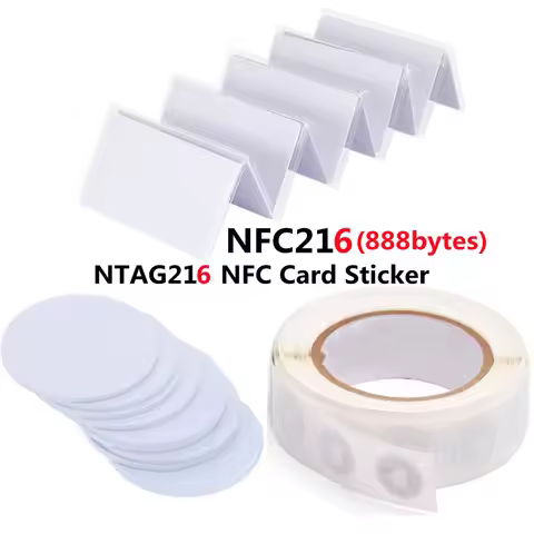 10pcs Ntag216 NFC Card Sticker 13.56MHz Ntag 216 RFID Cards Smart Card NFC Tag Sticker RFID Tags For