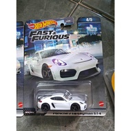 HOT WHEELS PREMIUM PORSCHE 718 CAYMAN GT4 FAST AND FURIOUS