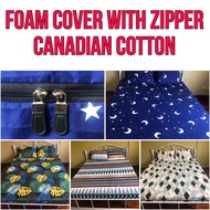 Hot foam cover / mattress cover with long zipper full double family size 54x75x4 inches canadian cotton