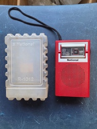 中古 National 樂聲牌 R-1012 懷舊 AM 收音機連原裝膠盒