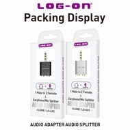 Log On Audio Splitter Earphone & Microphone Lo-Ax5 Male To 2 Female