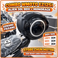 WMoto EZ125i Combo 1 Set 30L Alien Box Motor Siput+Rapido Monorack Motorcycle WMoto EZ 125i