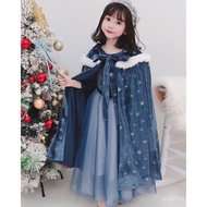 New Product Cloak+Frozen 2025 Aisha Dress Snow White Girls Spring Cloak Dress Aisha Performance CIOR