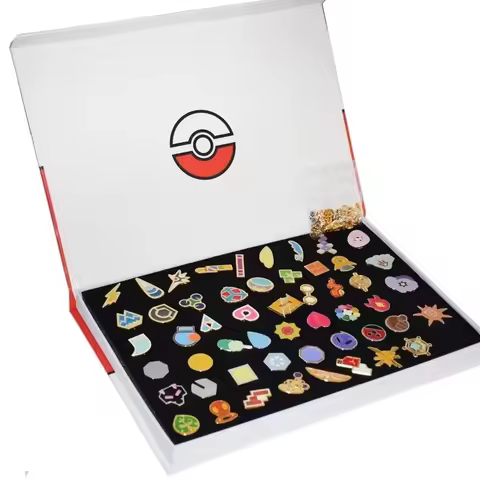 Pokemon Gym Badges Kanto Johto Hoenn Sinnoh Unova Kalos League Region Pins Brooches Orange Islands B