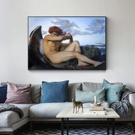 Vintage Fallen Angel Alexandre Poster Cabanel Painting on Canvas Christianity Religious Archangel An