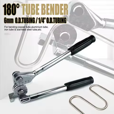 180-degree Tube Bender Non-slip Handle Design 6mm 1/4 O.D.Tubing Strong Bend Copper Pipe Stainless S