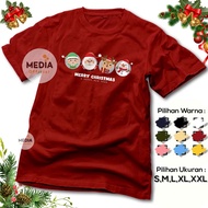 Merry Christmas Happy New Year T-shirt - Christian Spiritual Christmas Distro Clothes T-shirt Deer S