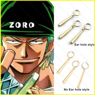 MG1 3PCS/Set One Piece Roronoa Zoro Same Style Earrings Male Personalized Jewelry No Ear Hole Earcli