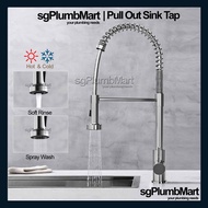 sgPlumbMart Pull Out Sink Tap Pull Down Sprayer Spring Kitchen Sink Faucet, Kitchen Sink Mixer Tap