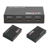 VOUCHE 4 Port Dual Display for HDTV DVD PS3 Xbox HDMI Splitter HD 1.4 1080P Repeater Amplifier Signal Converter