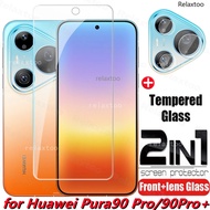 2in1 3D Curved Tempered Glass For Huawei Pura 90 Pura90 Pro Max Pura90ProMax 90ProMax 5G Rear Camera