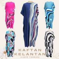 Baju kaftan batik pastel original kelantan baju kelawar batik baju caftan batik baju tidur batik kaf