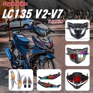 LC135 V2-V7 Lampu Depan Mata Gaban RGB Headlamp Lamp Set 135LC V2 V3 V4 V5 V6 V7 Lampu Dada Pilot Li