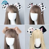 OPENMALL Cute Plush Ear Hairbands for Dalmatian Dogs Spa Headband Realistic Animal Ears Comic Conven