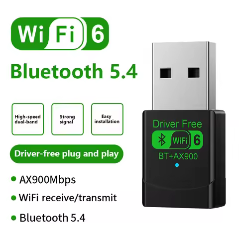 2 IN 1 Dual Band 900Mbps USB WiFi Bluetooth Adapter 2.4G/5GHz Wi-Fi Dongle High-Speed Wireless Netwo