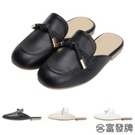 Fufa Shoes [Fufa Brand] Temperament Tie Knot Gold Jewelry Children Mules Girls