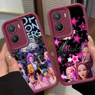 Wine Red Case for VIVO Y15S Y56 Y15a Y22s Y01a Y22t Y22 Y01 Y16 5G Z-13 Kpop Demon Hunter