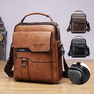 Durable Leather Shoulder Bag Versatile Men's Crossbody Bag Tote Bag Vintage Men's Shoulder Bag Fashionable Business Travel Bag Travel Bag Gym Bag Bag