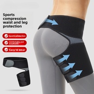 Hip Compression Brace Wrap Adjustable Support Brace Groin Hamstring for Hip Pain Relief, Sciatica, H