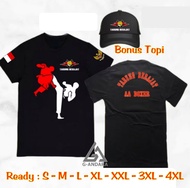 KAOS TARUNG DERAJAT INDONESIA AA BOXER BONUS TOPI READY LENGAN PENDEK PANJANG