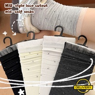[3-5 Days Arrive]-Breathable MiU Style Socks, Lace Cutout Design with Soft Fabric for Warm Weather U