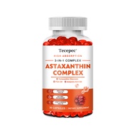 Viên nang phức hợp Tecepec Astaxanthin Dầu cá 340 mg Dầu nhuyễn thể Nam Cực 120 mg Astaxanthin 10 mg