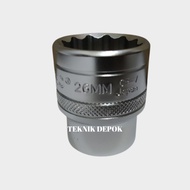 MATA Sok Spark Plug Wrench Eye 1/2 Inch x 26 mm x 12 PT Removal Tool Dismantling Shock Bolt Remover 