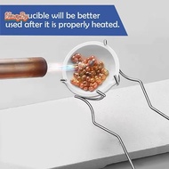 honeybird 25.5CM Stainless Steel Crucible Tong Crucible Clamp Crucible Pliers White Gold Bowl Meltin