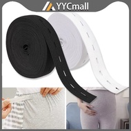 Black/White Wide Elastic Garter Buttonhole Elastic Garter Garter Button Hole For Adjustable Pants