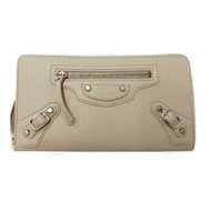 กระเป๋าสตางค์ BALENCIAGA ZIP AROUND LONG WALLET (BEIGE)