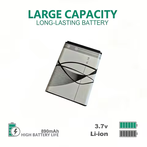 BL‑5B 890mAh Lithium Ion Battery 3.7V For Nokia 5300 5320XM 6120c N80 N90 Replacement Battery For Sp