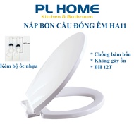 Nắp bồn cầu đóng êm cao cấp HA11 phù hợp thay cho bồn cầu 2 khối rời và INAX model C117 C108 C306 C3