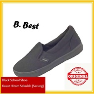 B.best Kasut Sekolah Hitam/Black School Shoes (Kasut Hitam Sekolah Sarung)/Kasut Kerja Hitam