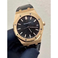 Audemars Piguet Royal Oak Rose Gold 41 Watch Diameter Black Dial Automatic 22 Fashion Swiss Men's Watch