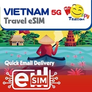 Happy Vietnam eSIM - 5-15 Days 3-8GB Unlimited Data Prepaid Travel eSIM (5G/4G)