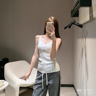 FY0F Mumu’s Home 2025 Autumn Slim-Fit V-Neck Sweater with Twisted Rope Detail