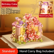 SG STOCK | Birthday Handmade Cake Building Block w/ optional Lights | Christmas Birthday Gift