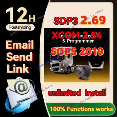 SDP3 2.69 with keygen + XCOM2.54 + SOPS for Scania Heavy Duty Truck Buses Engine Diagnostic Programm