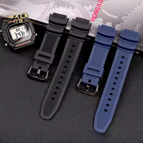 For Casio AQ-S800W SGW-400H/500H W-215 Style Superior Black Blue Sports 18mm Men Silicone Rubber Ori