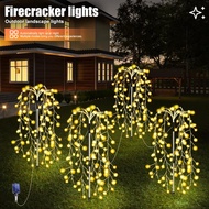 Solar Ground-plug Firecracker Lights Led Copper Wire Fireworks Lights Strings Christmas Day Ambient 