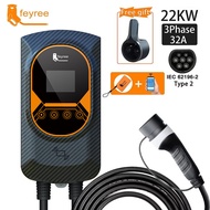 feyree EV Charger Type 2 Wall Charger EV ที่ชาร์จรถไฟฟ้า Wallmounted สถานีชาร์จ APP Wallbox 7KW 11kw