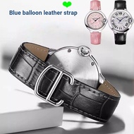 Watch Strap Suitable for Cartier Blue Balloon Strap Genuine Leather Watch Strap Men Women Convex Int