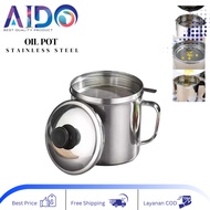 Oil Pot Stainless Steel Oil Filter Container Oil Filter Cup Oil Filter Holder/